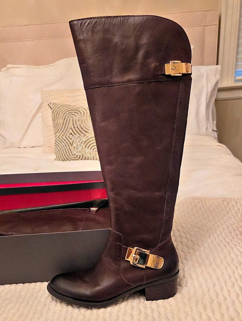 Vince Camuto VC-Bocca Over-the-Knee Boot Over-the-Knee Leather Boots US 8.5M
